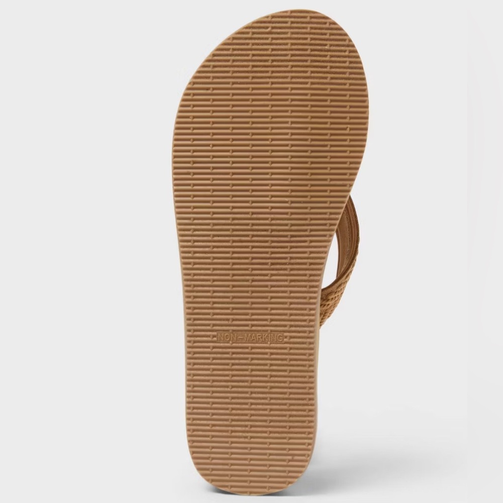 Women’s Shade & Shore Tan Braided Flip Flop “Nico” Sandals. Size 8. - Picture 10 of 16